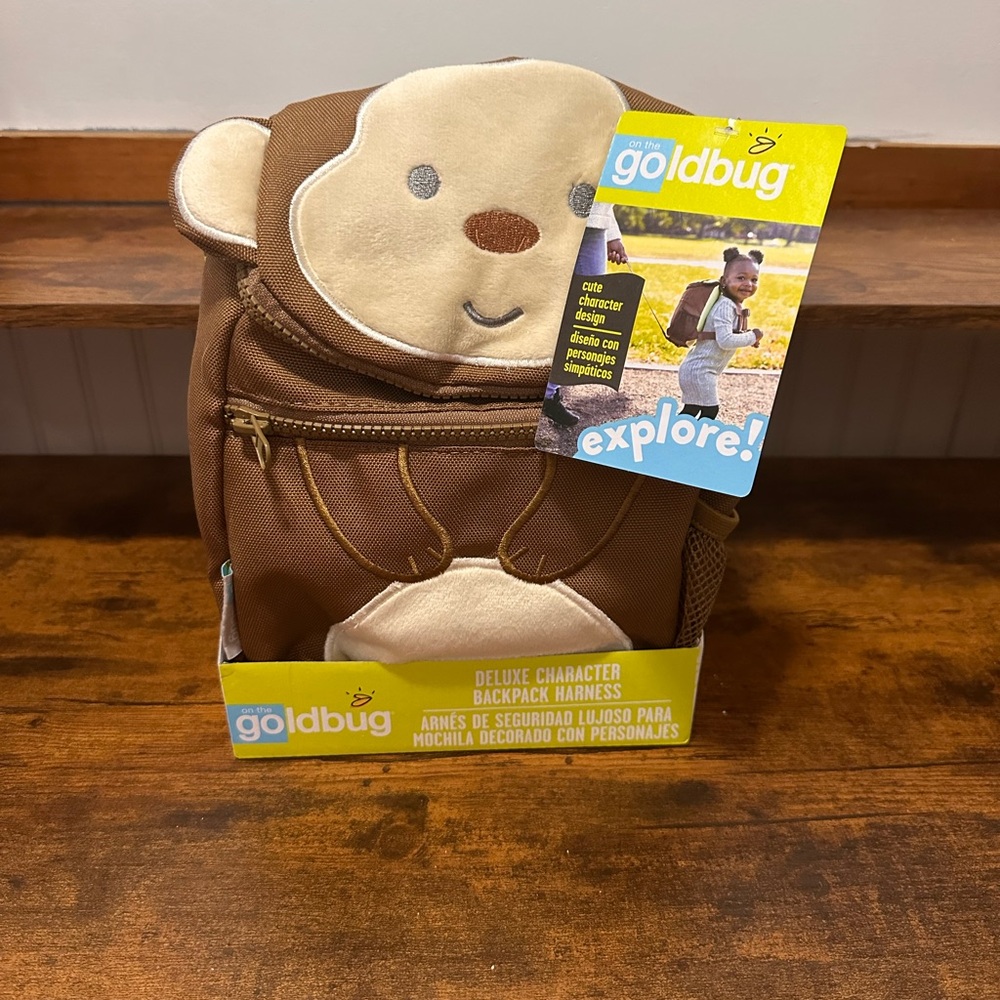 New -Brown Monkey Backpack Harness